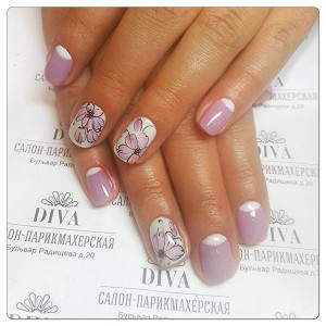 Покрытие гель лак (Shellac) + маникюр + дизайн 590 руб.